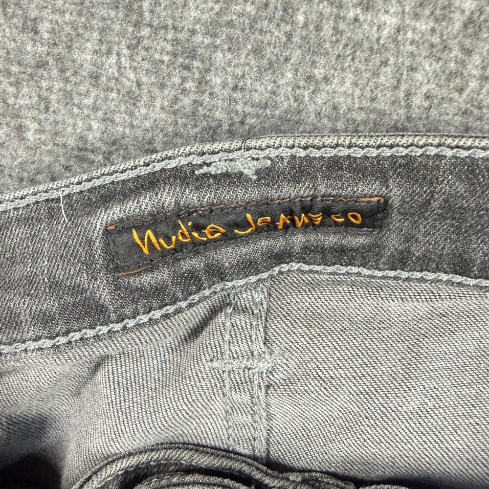 Nudie Jeans Co Womens Hightop Tilde Gray Slim Fit Denim Jeans Faded Wash 32x30 - Picture 9 of 16